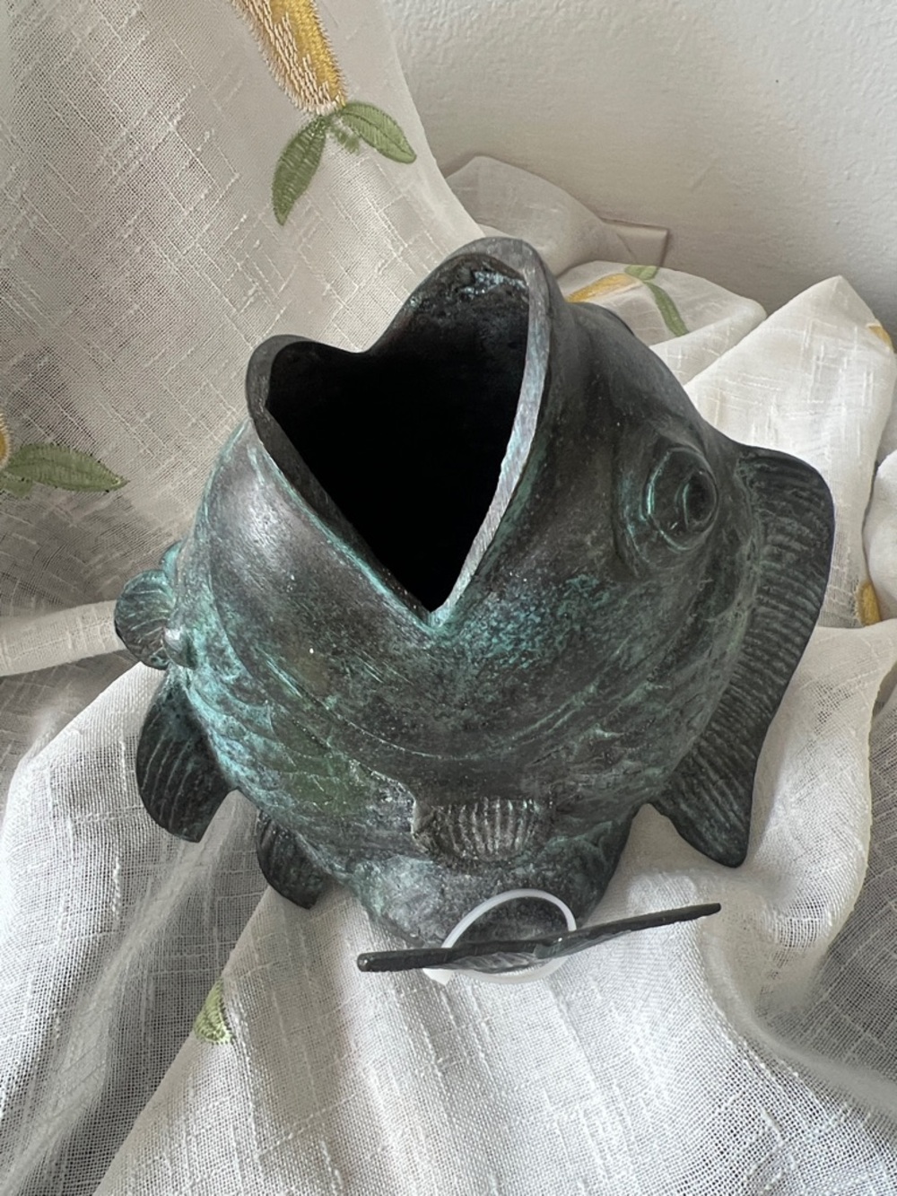 Vintage Asian Bronze Koi Fish Vase - Picture 7 of 7